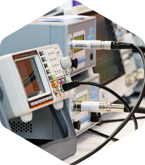 Testing the electronics of a machine in a lab